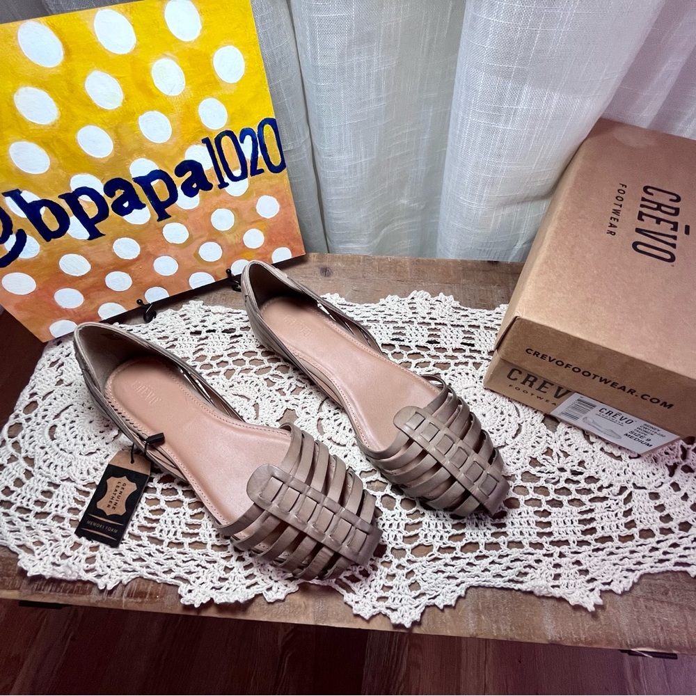 Anthropology Crevo Leather Huarache Sidney Flat